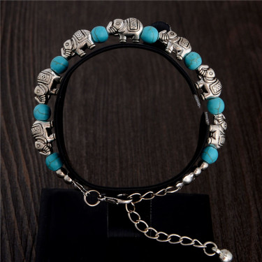 Fashionable bohemian elegant shiny elephant bracelet—2