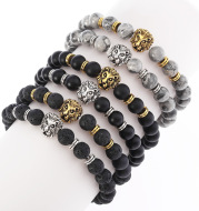Natural stone fire stone Hand Beaded Bracelet aliexpress hot stretch bracelet bracelet explosion lady lion