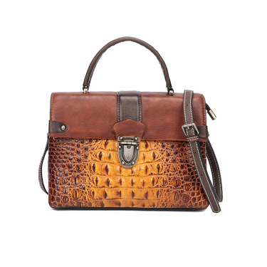 Vintage leather portable diagonal bag—2