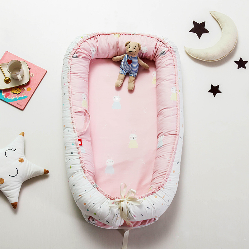 Baby Bed Isolation Crib Bassinet Pink rabbit