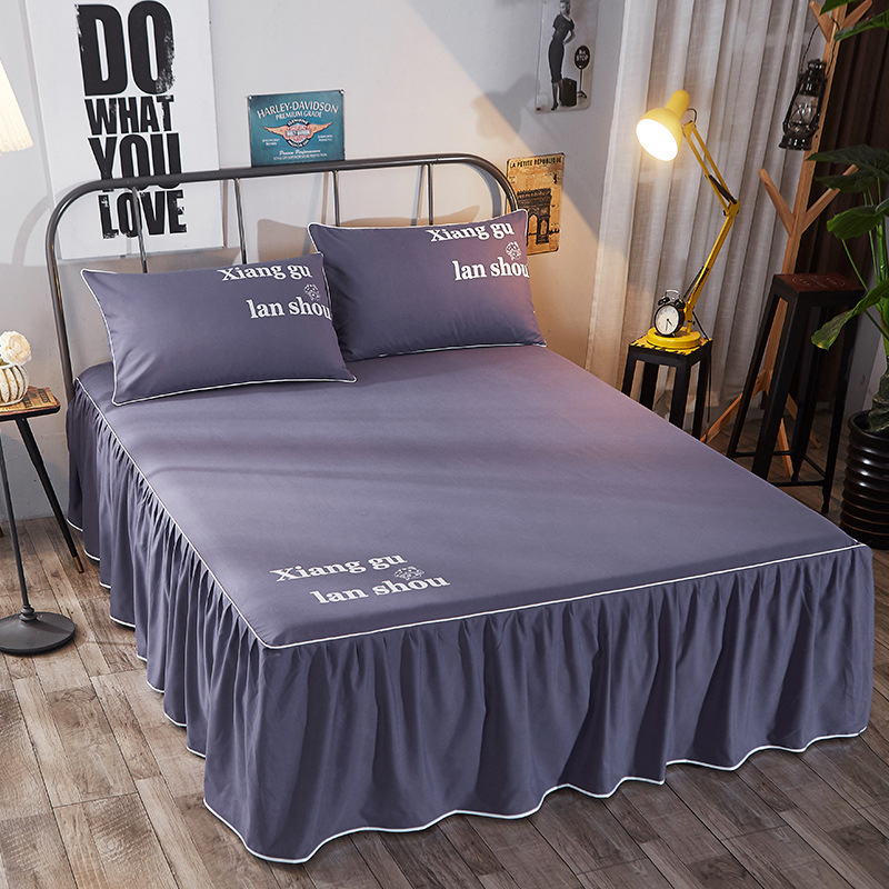 Beauty bed cover brushed bed skirt CJdropshipping