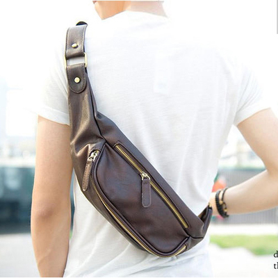 Leather men's small chest bag - CJdropshipping