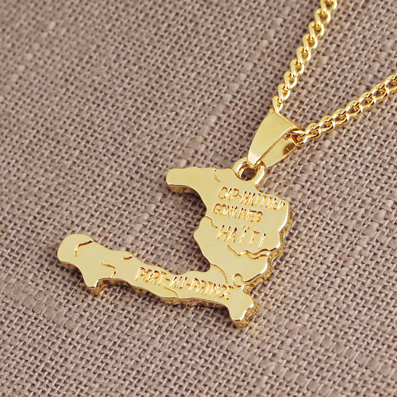 Haiti Map Necklace CJdropshipping
