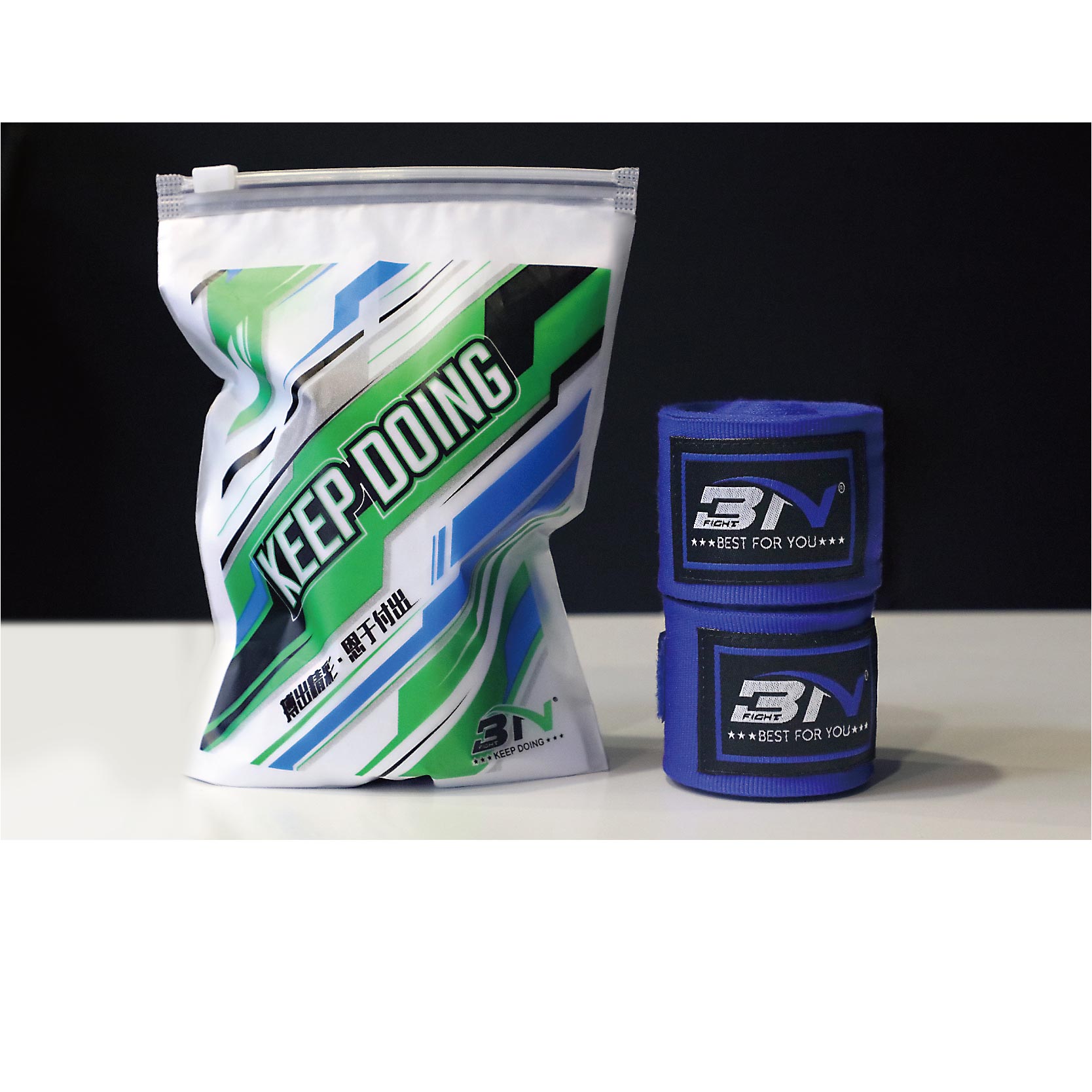 Color: Blue, Size: 3m - Elastic boxing bandage