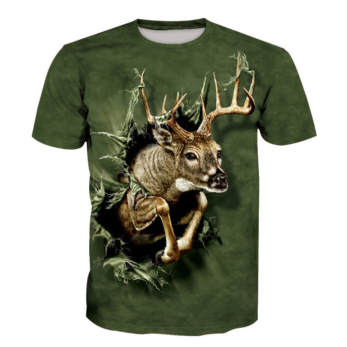 40808556619889 - Deer digital print men's Short Sleeve T-Shirt