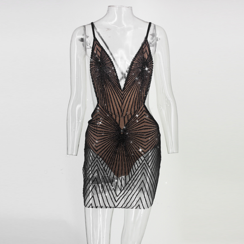 Sequin Slip Dress Image 4
