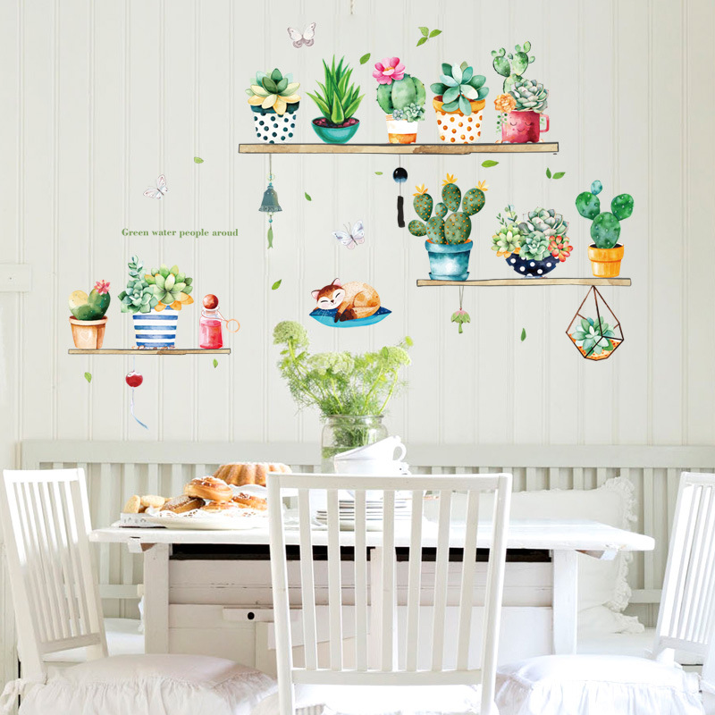 Plant flower pot wall sticker CJdropshipping