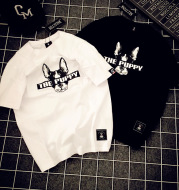 Japanese Harajuku men and women couple short-sleeved T-shirt