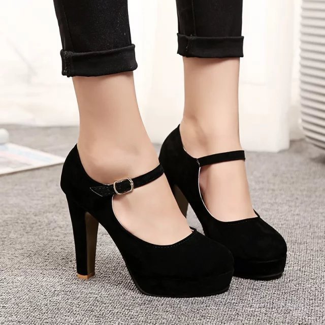 Work shoes buckle Mary Jane shoes - CJdropshipping