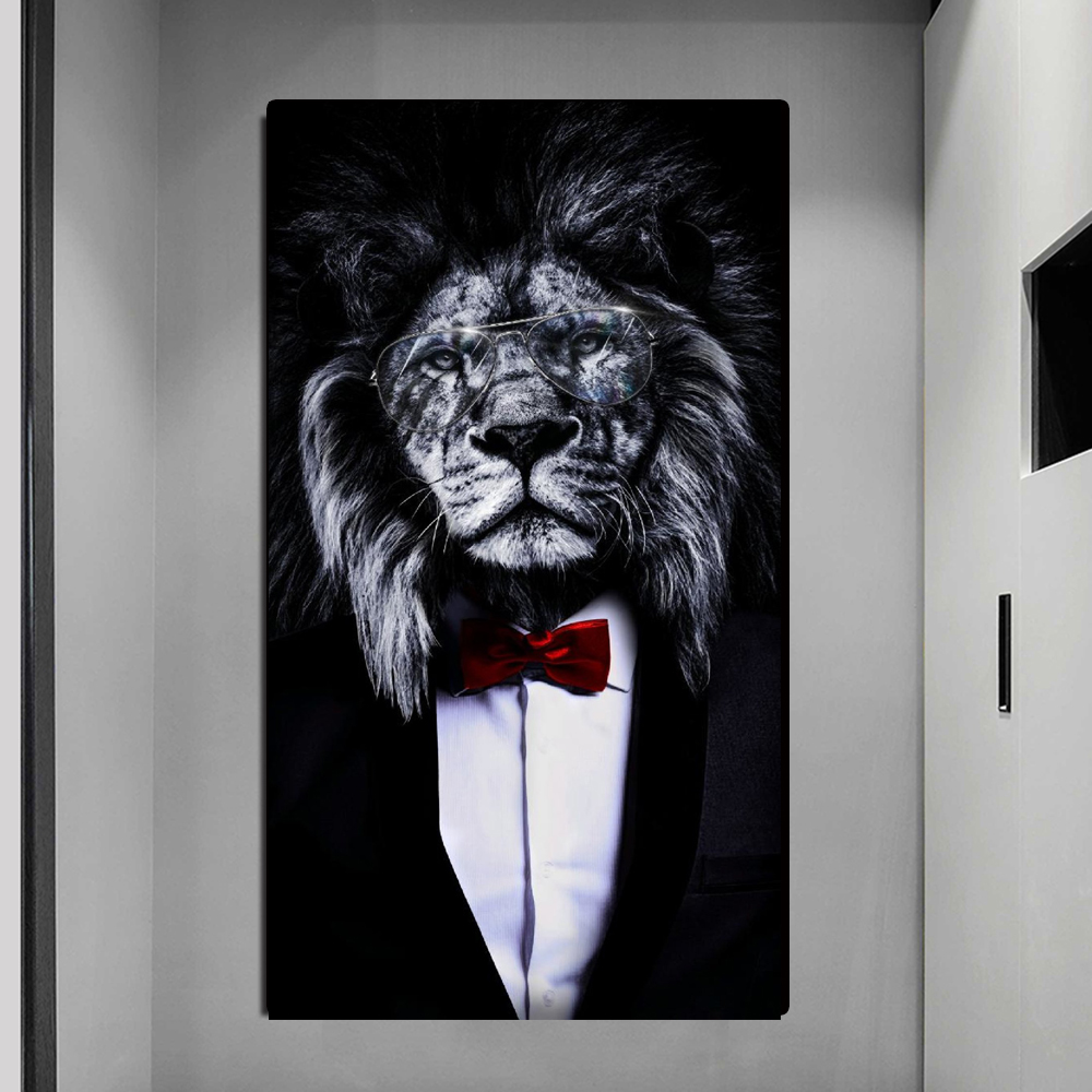 Black and white animal wall painting CJdropshipping