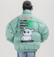 Graffiti bear printed cotton clothing men's bakery