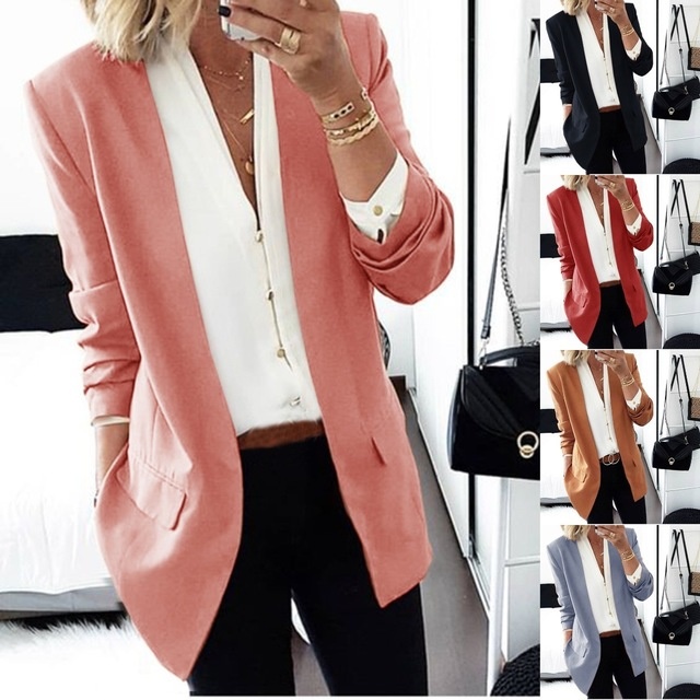 Discount price
  $11.85
  
  Flash Sale
  
  Slim fit blazer
  
  Select
  Color/Size
  
  After-sales Policy
  
  Details
  Fabric name: polyester
  Color: Khaki, black, light pink, burgundy, brown, light blue
  Size: S, M, L, XL, XXL, XXXL
  
  1. Asian sizes are 1 to 2 sizes smaller than European and American people. Choose the larger size if your size between two sizes. Please allow 2-3cm differences due to manual measurement. 
  
  
  2. Please check the size chart carefully before you buy the item, if you don't know how to choose size, please contact our customer service.
  
  3.As you know, the different computers display colors differently, the color of the actual item may vary slightly from the following images.
        
        Shop the latest women's clothing collections from Nordstrom, Fashion Nova, Walmart, and other top women's clothing stores. Find the perfect outfit at a great price with our selection of clearance women's clothing and clothing on sale. Discover the best deals on women's apparel and outfits for women with our clothing sales online. From trendy fashion pieces to timeless classics, we've got the perfect outfit for any occasion.