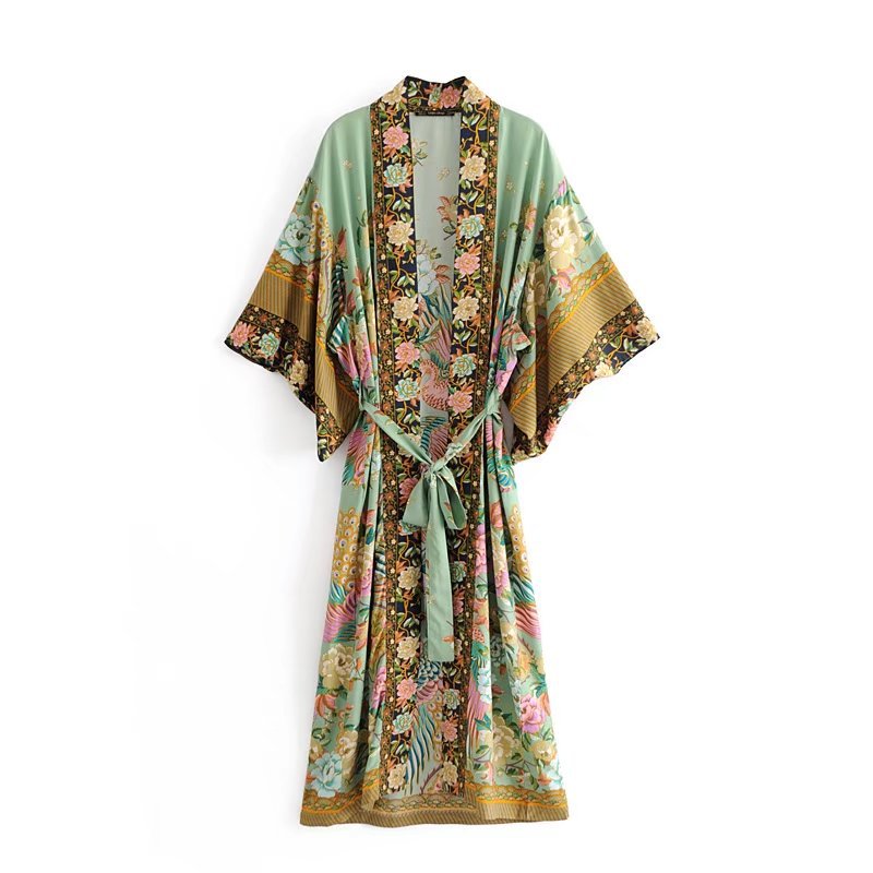 Positioning printed cardigan robe - CJdropshipping