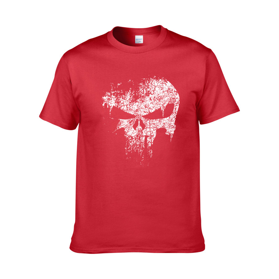 Punisher Skull Print T-shirt