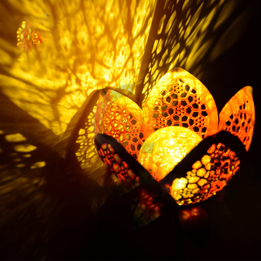Fleur Solaire avec LED Multicolore Oh My Home, Fleur Solair…