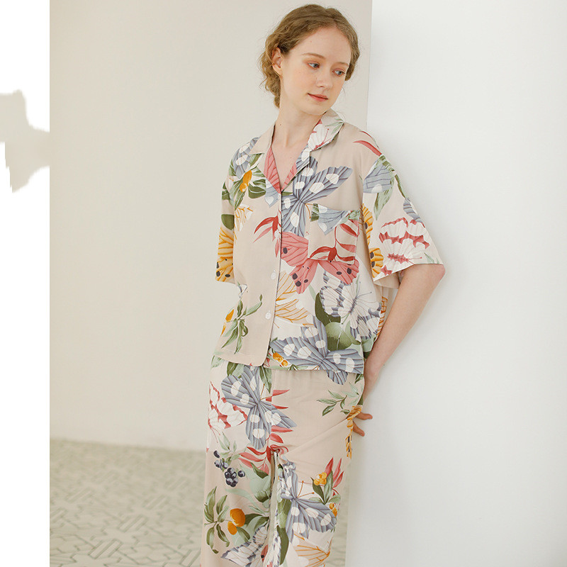 Floral butterfly Pajamas suit - CJdropshipping