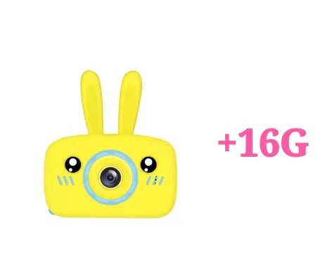 Color: Yellow with 16G - Children's camera