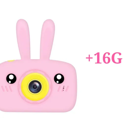 Color: Pink with 16G - Children's camera
