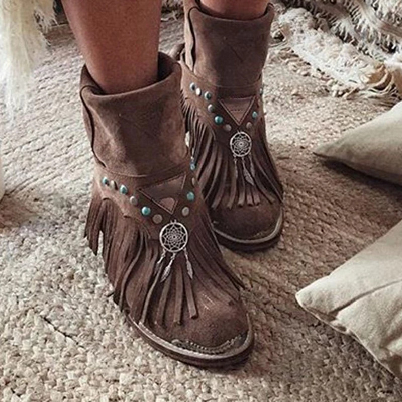 Tassel boots women's boots CJdropshipping