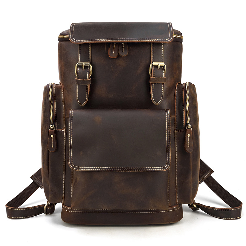 Men's leather backpack CJdropshipping