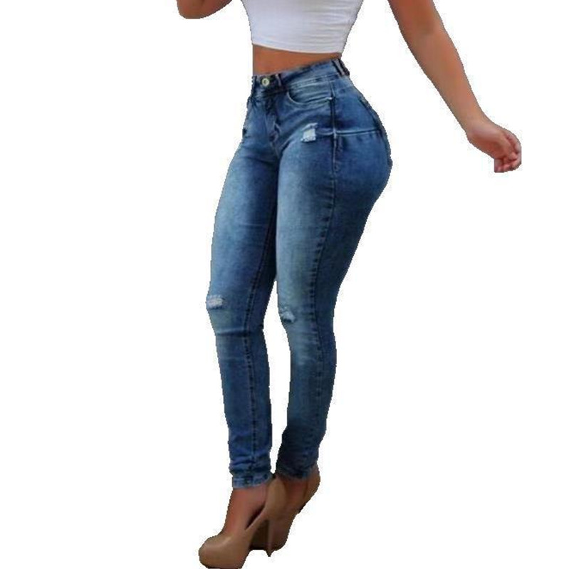 Stretch ripped jeans - CJdropshipping