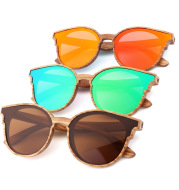 Handmade Polarized Wood Grain Sunglasses Angle's Wing