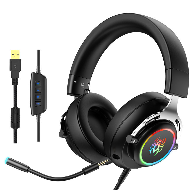 RGB headset gaming wired headset - CJdropshipping