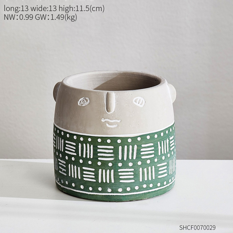Cement Flower Pot Display 4