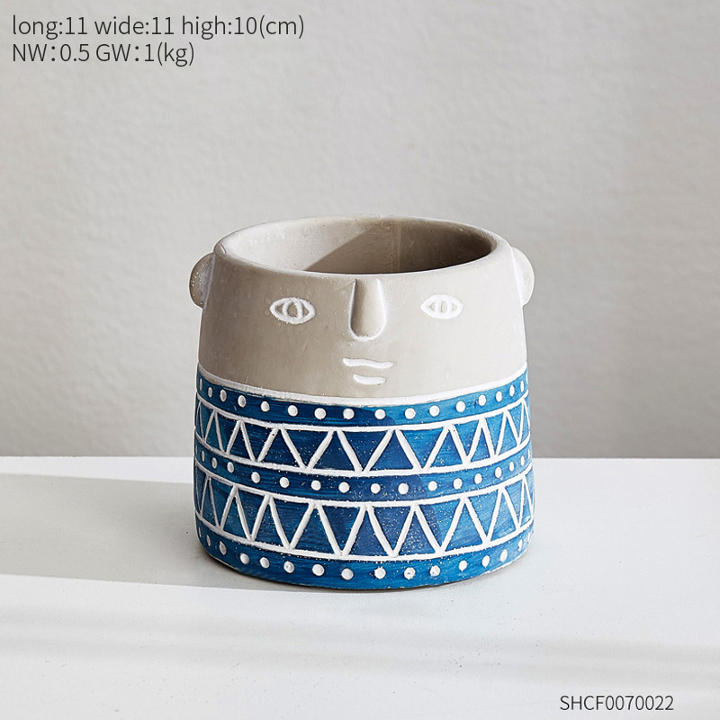 Cement Flower Pot Yellow