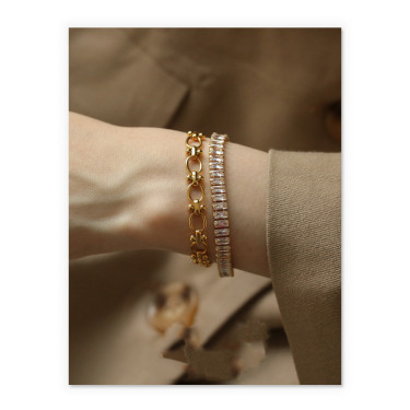 Simple zircon bracelet—5