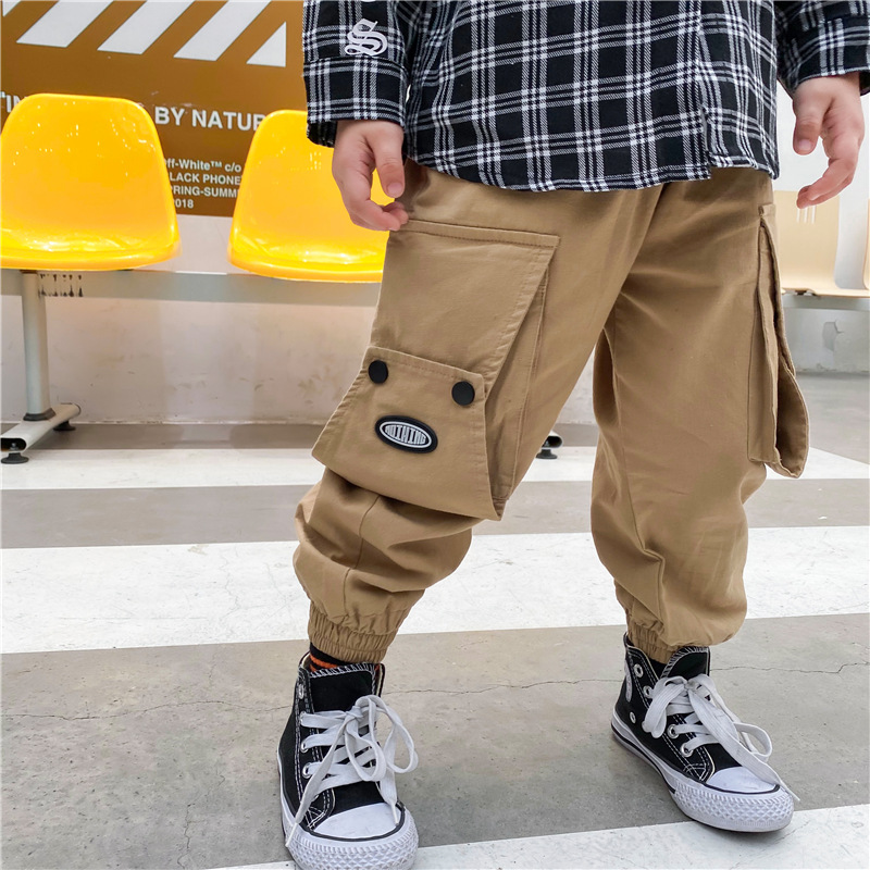 Color: Khaki, Size: 140cm - Boys mid-child overalls