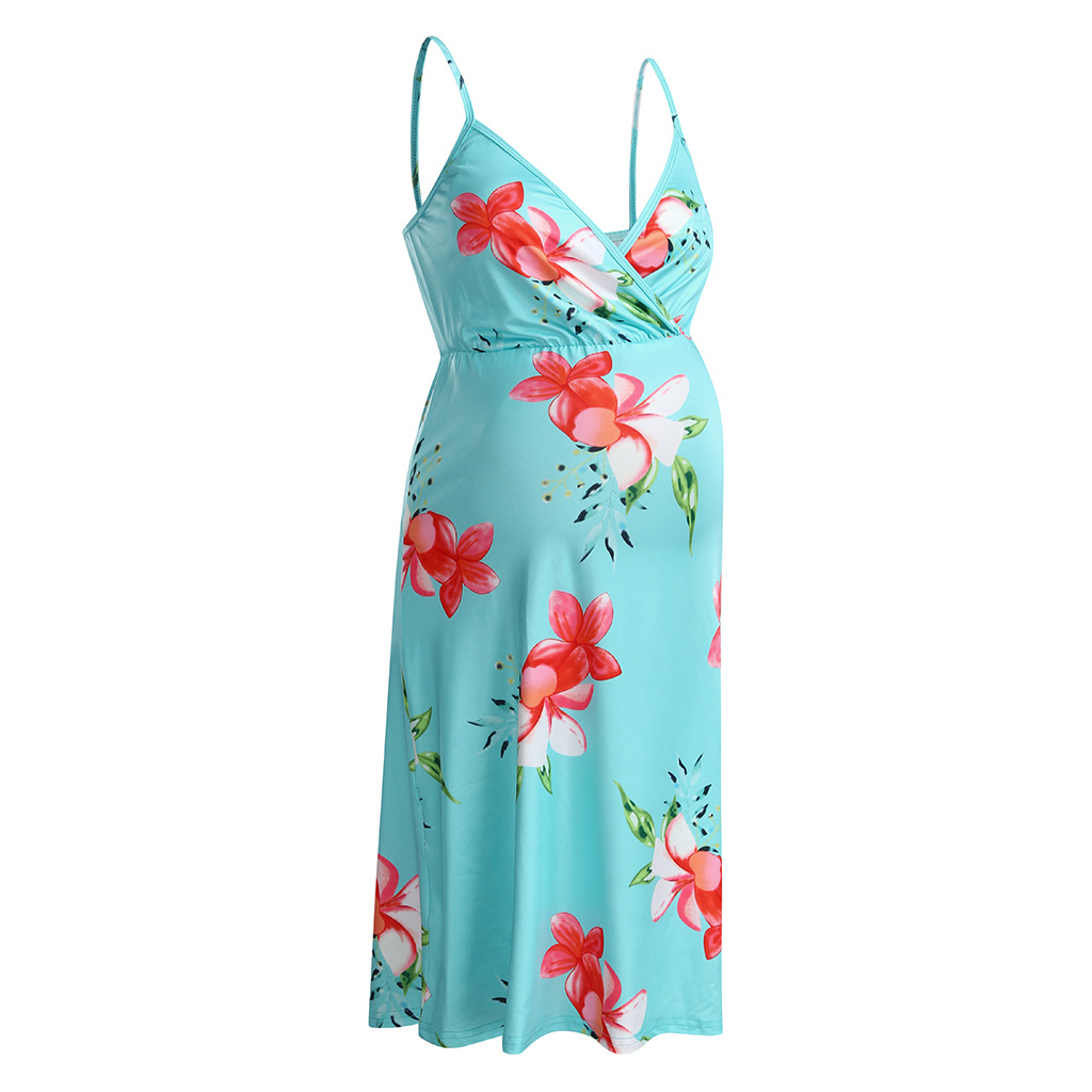 Floral Midi Dress Blue