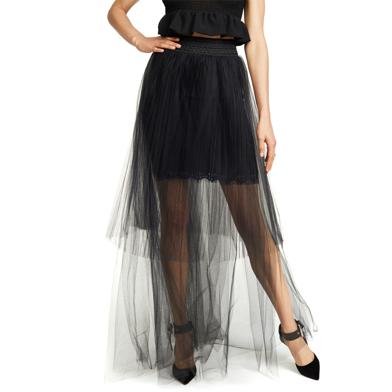 Irregular long skirt mesh skirt CJdropshipping