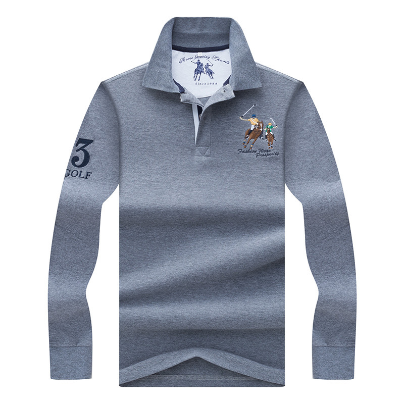 Men's Long Sleeve Polo T-shirt