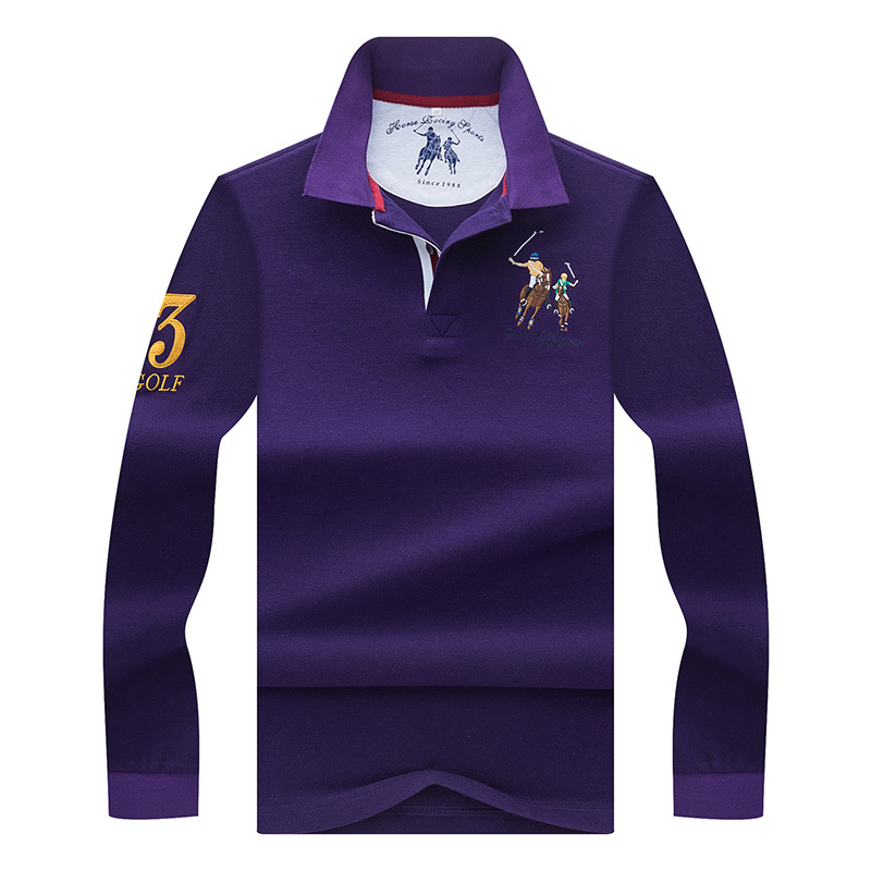 Men's Long Sleeve Polo T-shirt