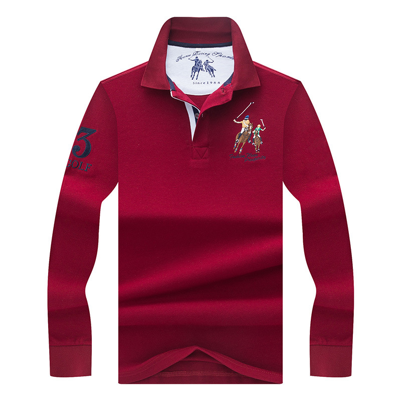 Men's Long Sleeve Polo T-shirt