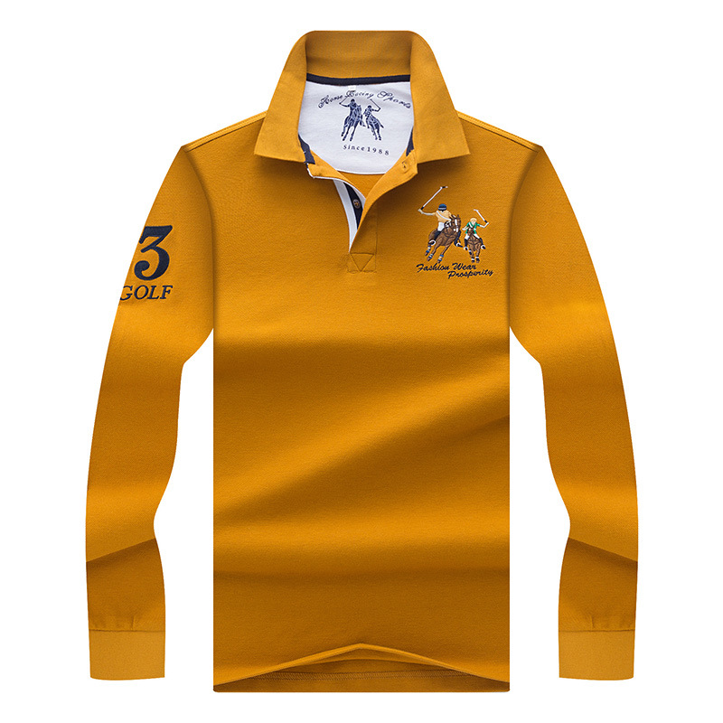 Men's Long Sleeve Polo T-shirt
