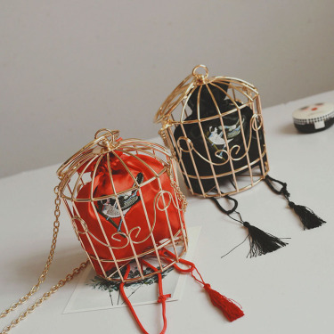 Handbag birdcage shoulder bag—1