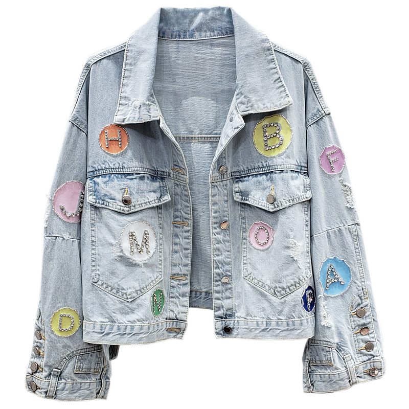 Cheap Letter denim jacket - CJdropshipping