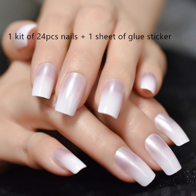 Color: L5139, Quantity: Q24pcs - Women Fake Nails Coffin Shape - Image 2