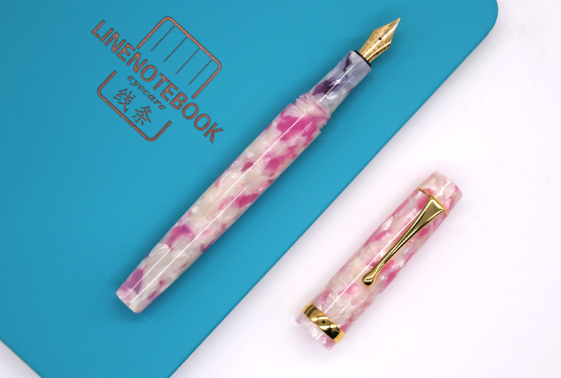 Acrylic Fountain Pen Rotating lid Calligraphy Writing Pen Business School Office 
Name Ink Pens Gift Stationery