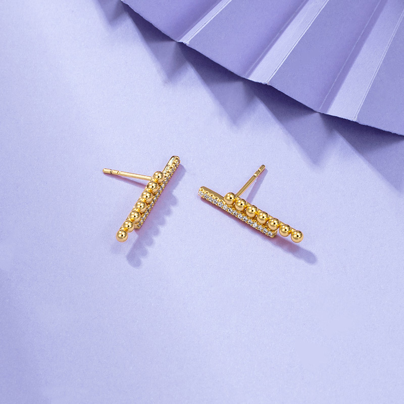 Minimalist gold-plated earrings - CJdropshipping