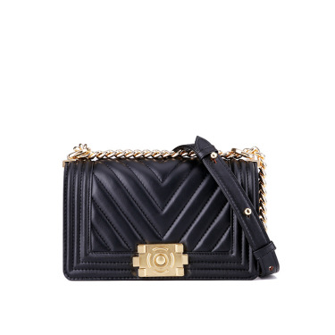 Leather one-shoulder diagonal colorful chain bag—6