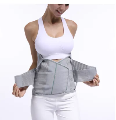Breathable waist steel plate support fixing strap