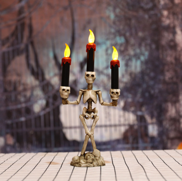 Halloween Skeleton Candlestick Lamp - CJdropshipping