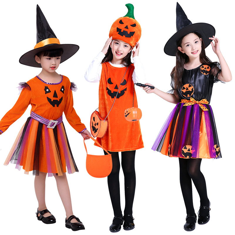 Children's Halloween costume girls pumpkin costume - CJdropshipping