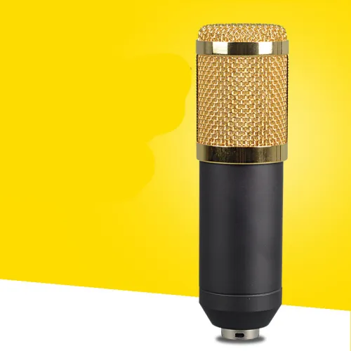 Color: Gold Black, Style: Plastic - Large-diaphragm condenser microphone
