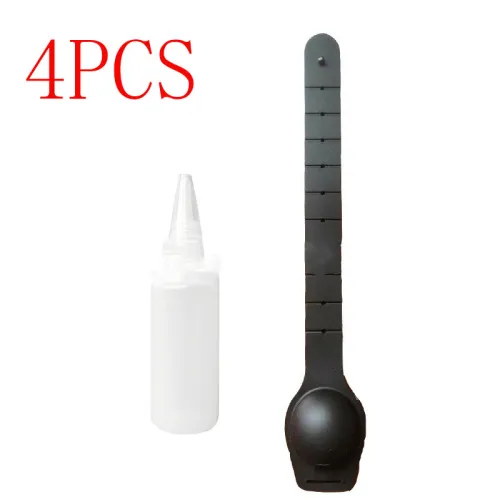 Color: 4PCS Black - Squeeze silicone bracelet