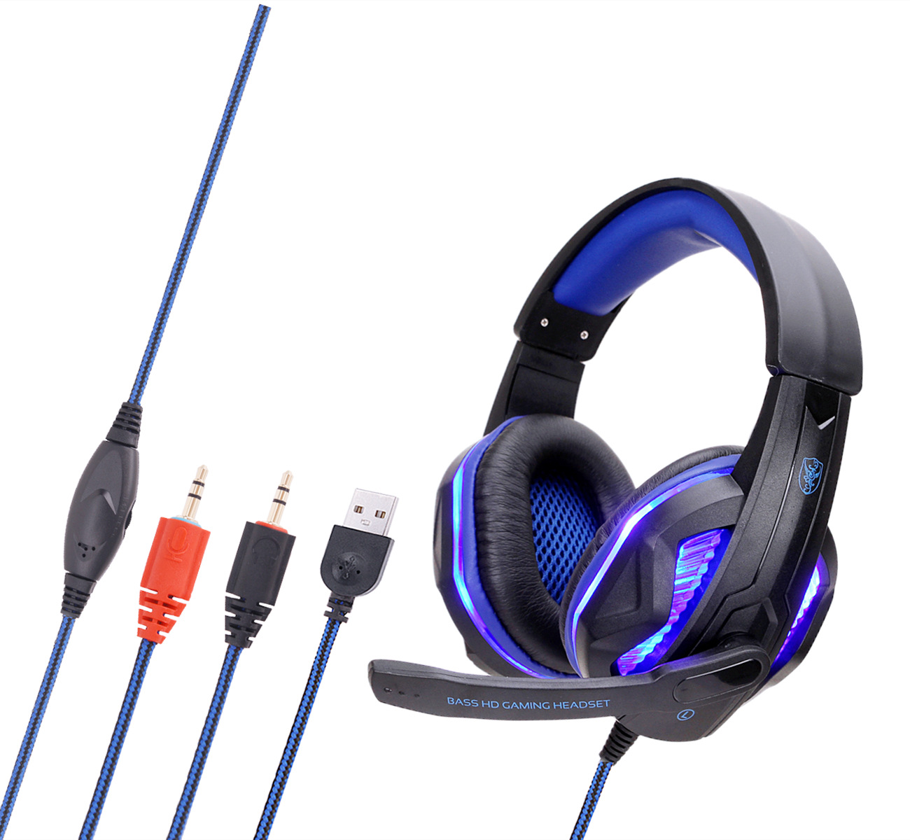 Glowing gaming headset gaming headset - CJdropshipping