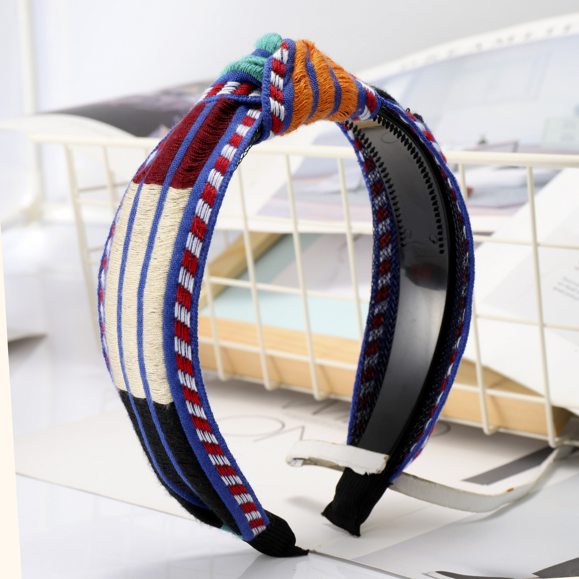 Korean-style headband - Orange Bow